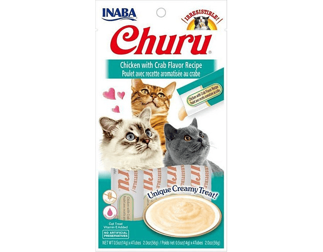 Churu Pollo Y Cangrejo Para Gatos 56g