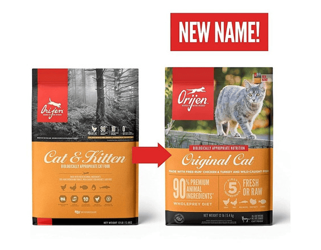 Alimento Orijen Original Cat Para Gato Sabor Mix En Bolsa De 1.8kg