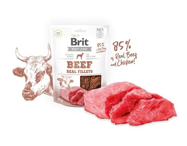 Brit Meaty Jerky Beef Real Fillet 80g