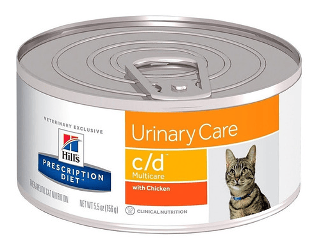 Alimento Hill's Prescription Diet Urinary Care C/d Para Gato Adulto Sabor Pollo En Lata De 156g