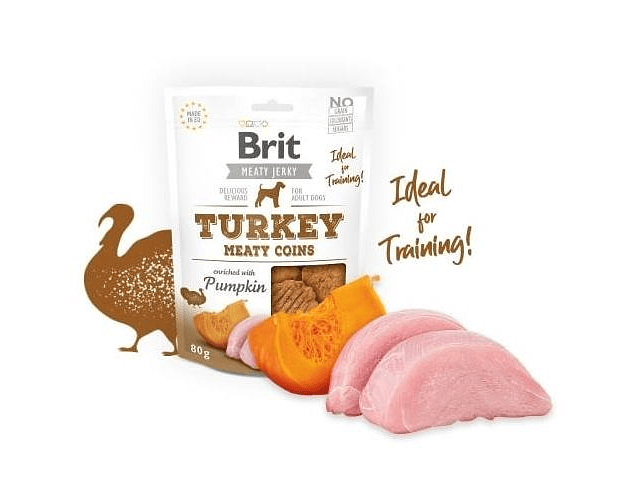  Brit Meaty Jerky Turkey Meaty Coins 80g