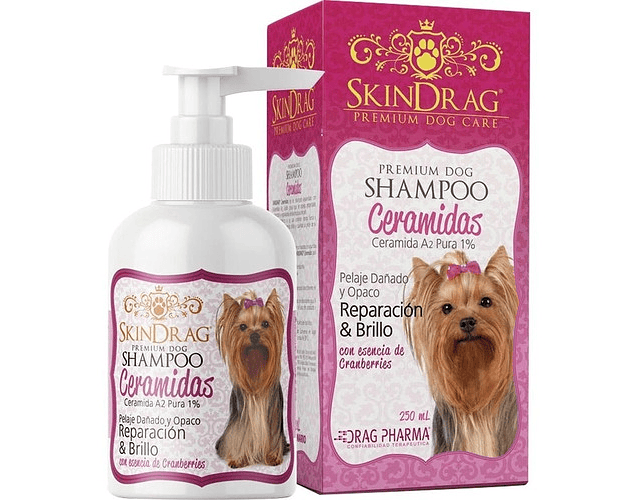 Shampoo Perros Skindrag Ceramidas 250 Ml Fragancia Cramberries