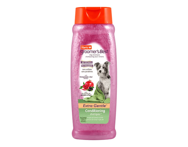 2 En 1 Para Perro Hartz Groomer's Best Conditioning Shampoo For Dogs Desenredante Brisa Tropical Hipoalergénico En Botella De 18floz