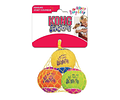 Juguete Para Perro Pelota Birthday Kong Sonido Pack 3 Unid Color Multicolor