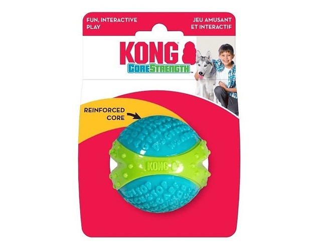 Kong Corestrength Pelota Con Textura Talla M 6cm Color: Verde/azul