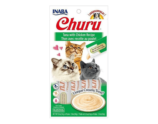 Snack Premio Gato Inaba Ciao Churu Atun Y Pollo (56gr). Np