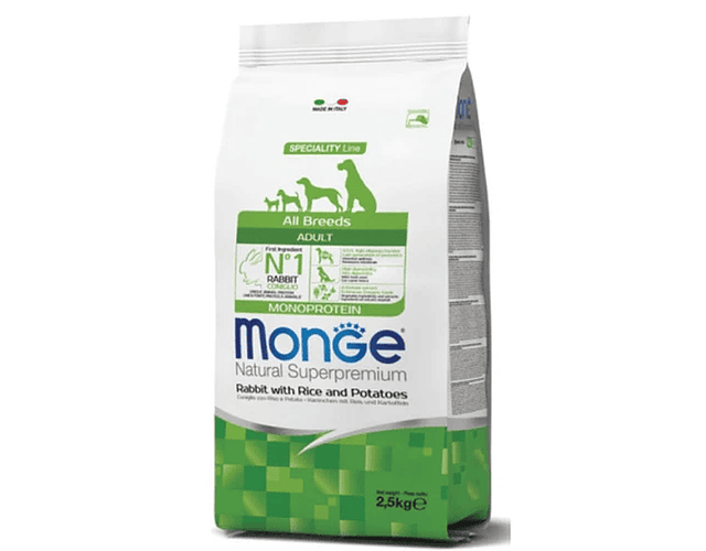 Monge Monoprotein all breed rabbit 2.5kgs