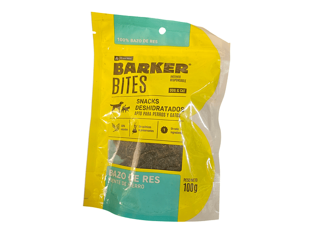 Barker bites bazo de res snack para perros 100g