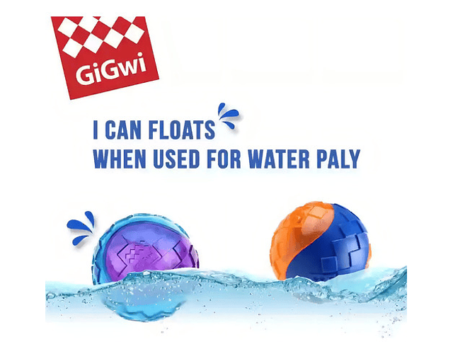 Pelota Para Perros Gigwi Ball Squeaker Medium Color Rojo