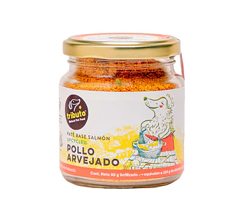  Tributo Pate liofilizado pollo arvejado 80g