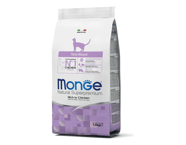 Monge Grain Free Sterilised Alimento Gato Adulto Pollo 10kg