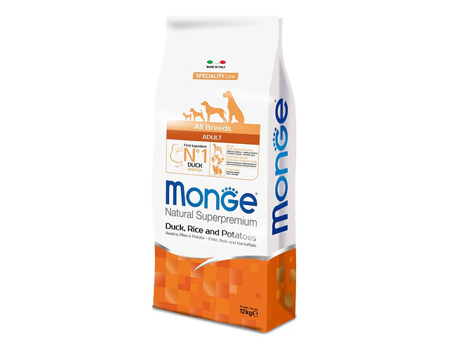 Monge Monoprotein All Breeds 12kg De Pato Y Arroz