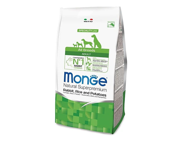 Monge Monoprotein Adulto Todas Las Razas Conejo Arroz 12 Kg