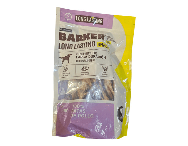Barker Pack De 20 Patas De Pollo Snack Para Perros 260g