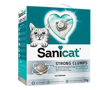 Arena Aglomerante Para Gato Sanicat Strong Clumps 7 Kg