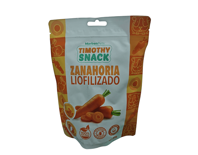 Marbenpets snack liofilizado de zanahoria para roedores 30g