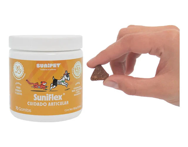 Sunipet Suniflex Gomitas Suplemento Articulaciones Perros Gatos Glucosamina 70 Pzas