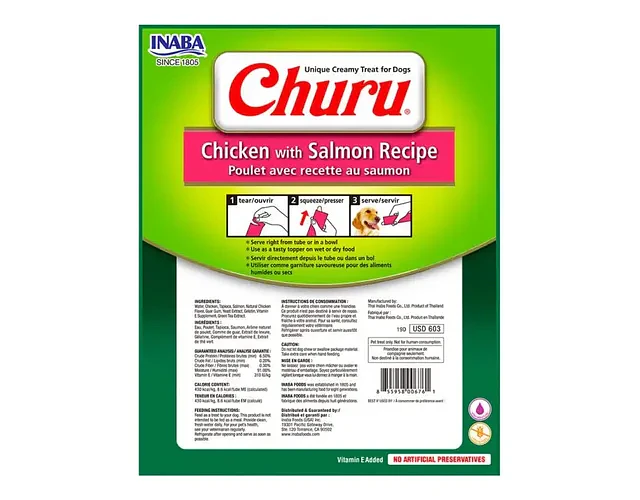 Churu Para Perro Pollo Con Salmón - 8 Und