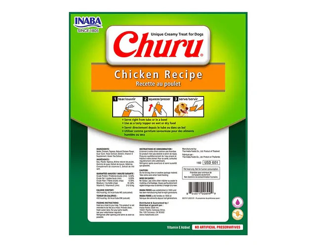 Churu Perro De Pollo 20g X8 Tubos