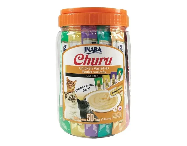Churu Gatos - Tarro Variedades Pollo - 50 Tubitos