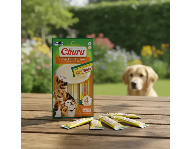 Snack Para Perro Cremoso Inaba Churu Pollo 14 Gr