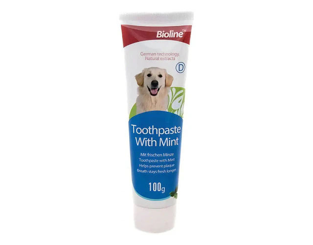 Pasta Dental Para Perros Bio Line Menta 100g Libre De Crueldad