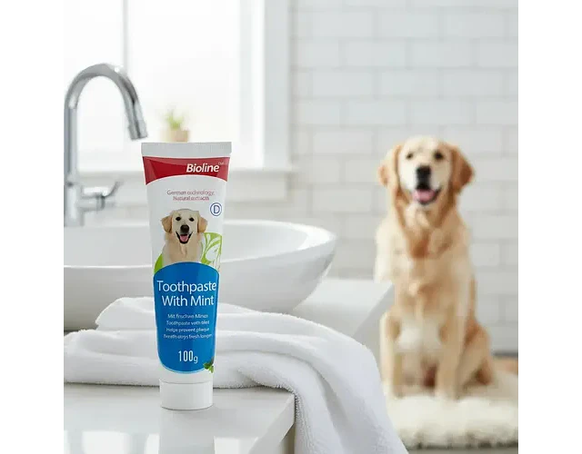 Pasta Dental Para Perros Bio Line Menta 100g Libre De Crueldad