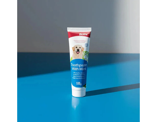 Pasta Dental Para Perros Bio Line Menta 100g Libre De Crueldad