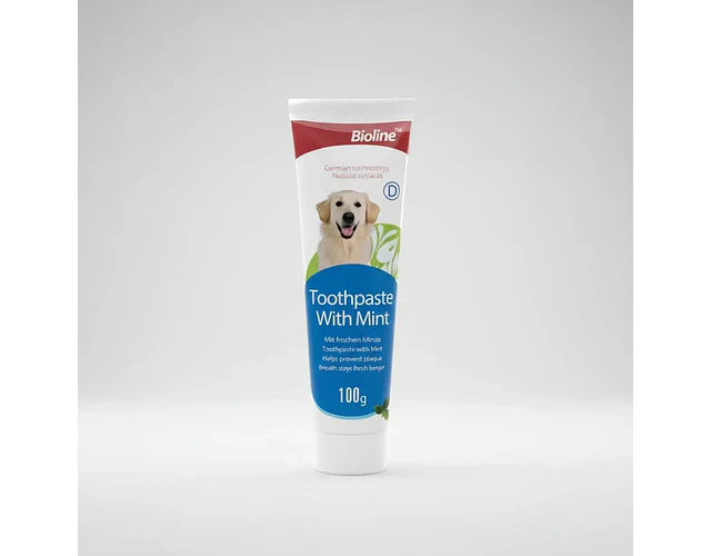 Pasta Dental Para Perros Bio Line Menta 100g Libre De Crueldad