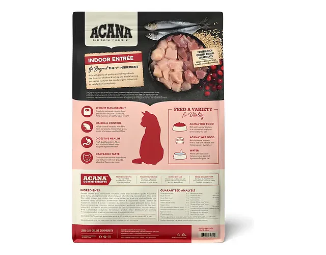 Alimento Acana Indoor Entrée Para Gato Adulto Sabor Mix De 4.5 Kg