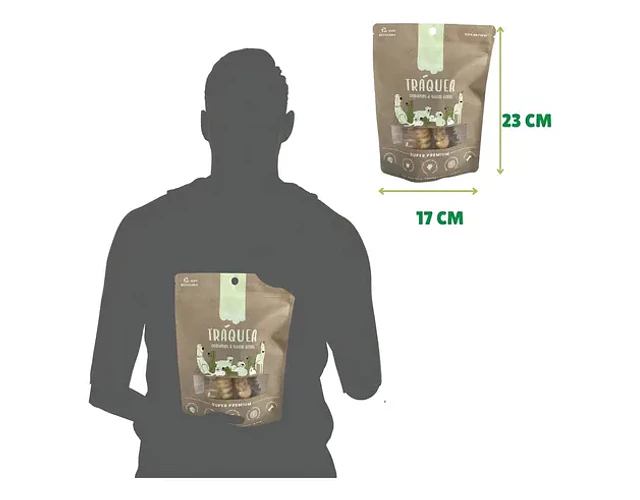 Snack Winga Tráquea Vacuno Super Premium Para Perro X2 Und