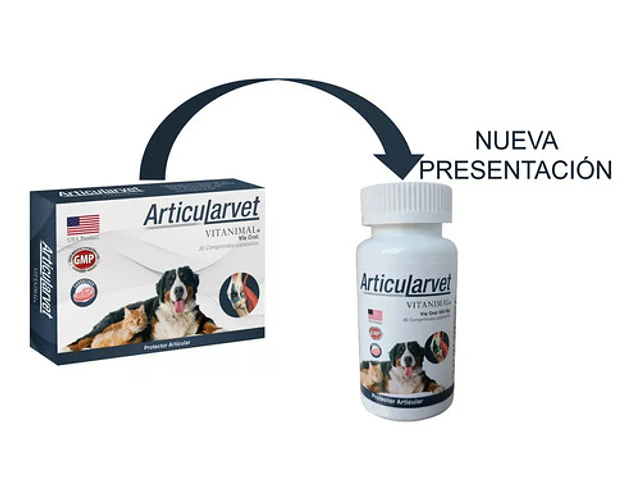 Vitanimal Articularvet Suplemento Perro Gato Condroprotector 30 Comprimidos