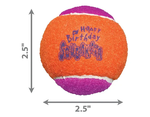 Juguete Para Perro Pelota Birthday Kong Sonido Pack 3 Unid Multicolor