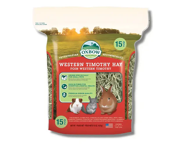 Oxbow Heno Timothy Conejo Cobaya Chinchilla 1,13 Kg Fibroso Natural