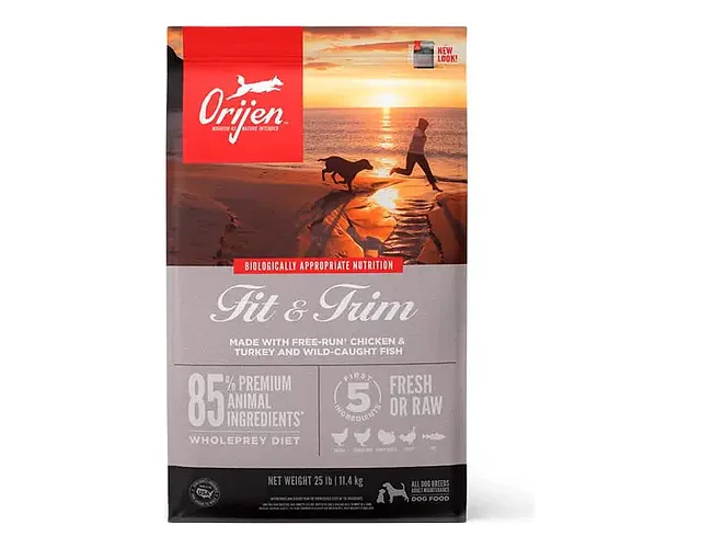 Orijen Perro Adulto Comida Seca Fit & Trim Sabor Pollo Pavo Pescado 10.6kg