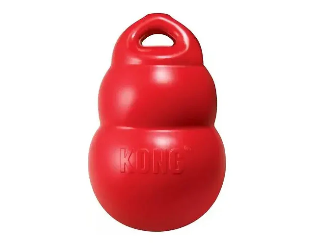 Juguete Kong Bounzer Perro Goma Talla L Resistente Rebote Rojo