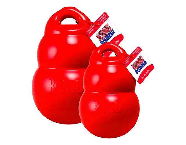 Juguete Kong Bounzer Perro Goma Talla L Resistente Rebote Rojo