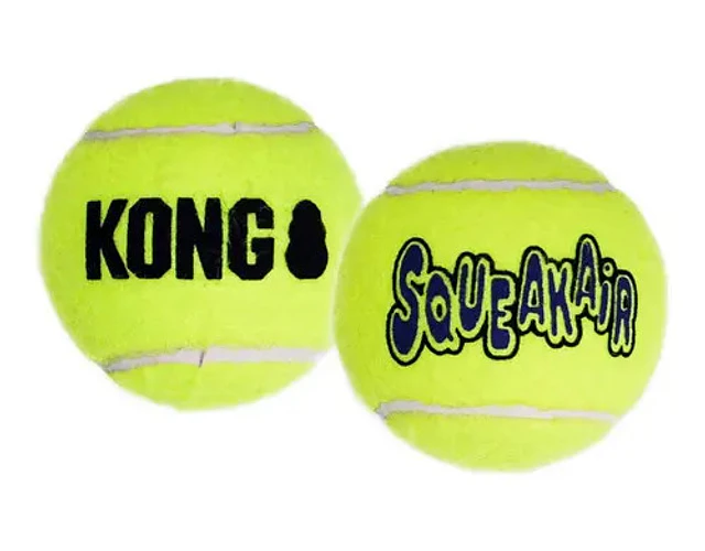 Pelota Para Perro Kong Ball Squeak Air Talla L X2 Unidades Amarillo