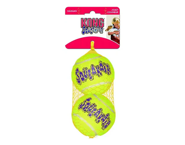 Pelota Para Perro Kong Ball Squeak Air Talla L X2 Unidades Amarillo