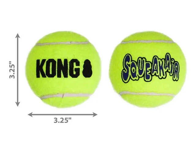 Pelota Para Perro Kong Ball Squeak Air Talla L X2 Unidades Amarillo