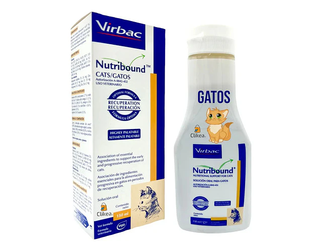 Virbac Nutribound Gatos Líquido 150ml Recuperación Y Vitaminas
