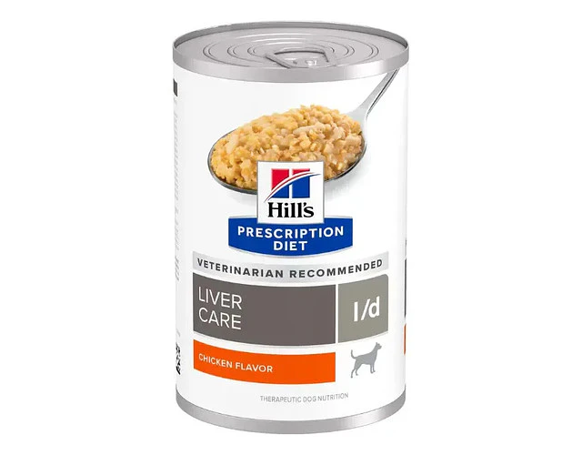 Alimento Hill's Prescription Diet Liver Care l/d para perro adulto todos los tamaños sabor mezcla de 370 g