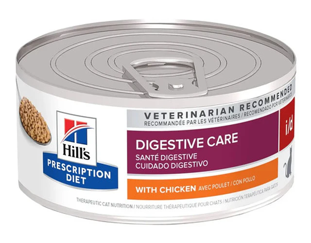 Alimento Hill's Prescription Diet Digestive Care I/d Para Gato Sabor Pollo Y Vegetales De 156 G