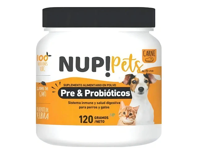 Nup! Pets Suplemento Pre & Probióticos Perro Y Gato Sabor Carne