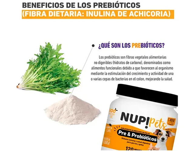 Nup! Pets Suplemento Pre & Probióticos Perro Y Gato Sabor Carne