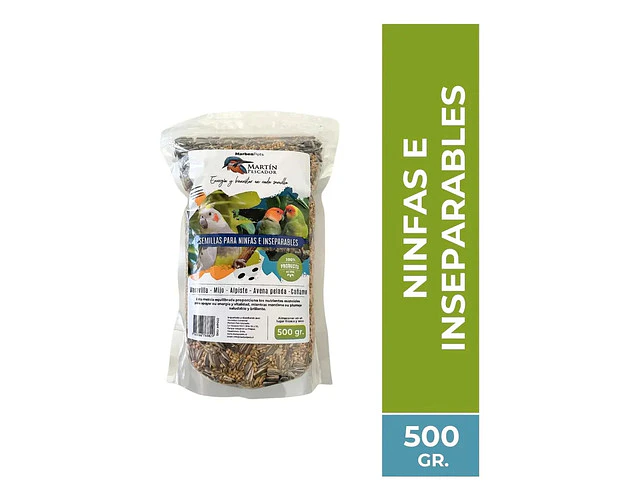 Mix Semillas Ninfas E Inseparables 500 Grs. Martín Pescador