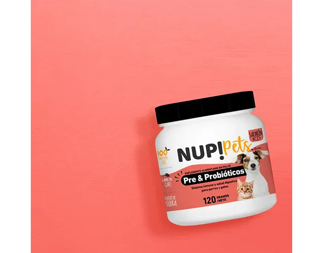 Nup! Pets En Polvo Pre Y Probióticos Perro Y Gato Salmon