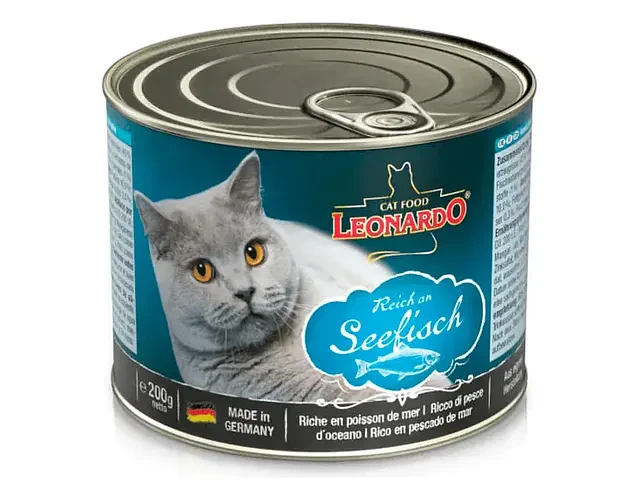 Alimento Leonardo Quality Selection Para Gato Adulto Sabor Pescado En Lata De 200g