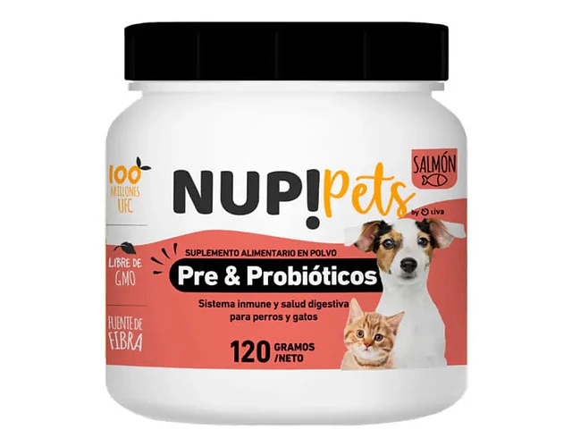 Nup! Pets En Polvo Pre Y Probióticos Perro Y Gato Salmon