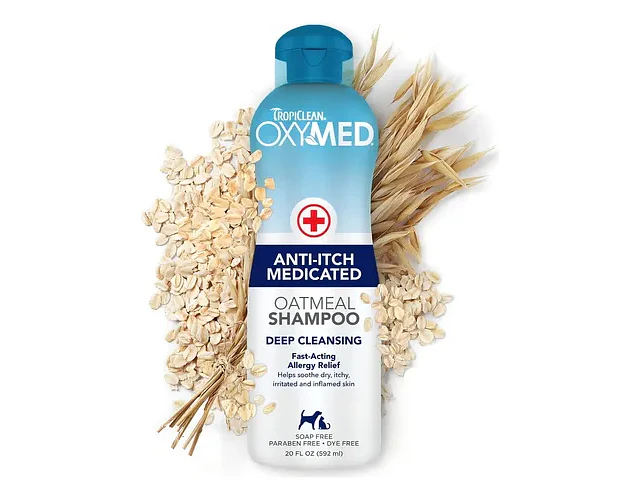 Shampoo Antipicazón Perros Gatos Oxymed Avena 592ml Tropiclean Neutra
